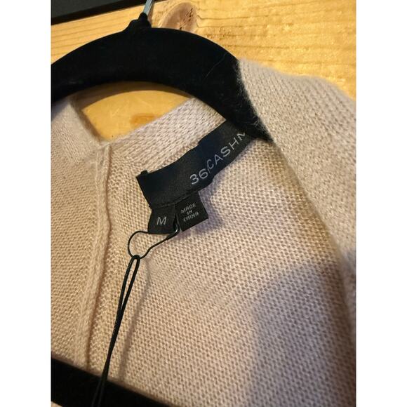 NWT 360 Cashmere Cardigan Sweater Light Pink Size M - Picture 3 of 3